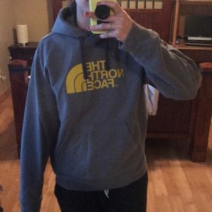 Gray north face hoodie